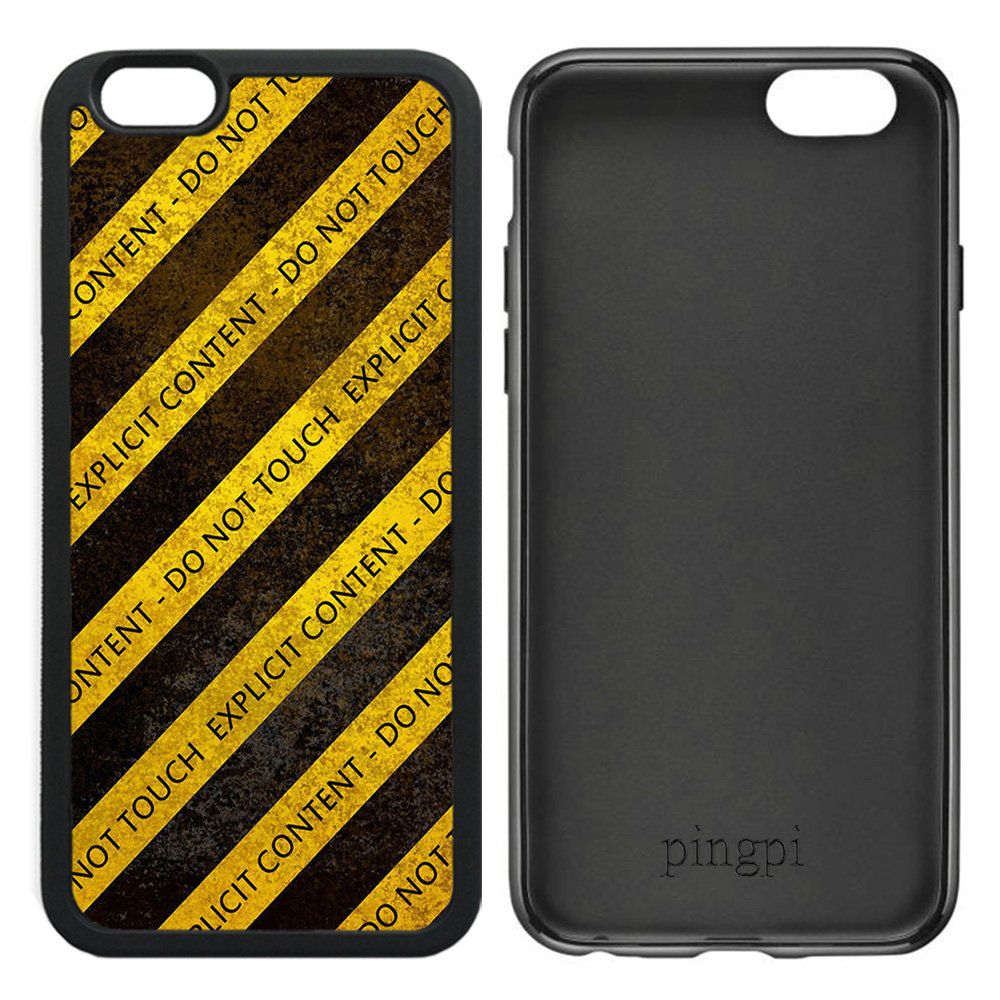 Explicit Inside Dont Touch My Phone Police Crime Tape Case for iPhone 6 6S